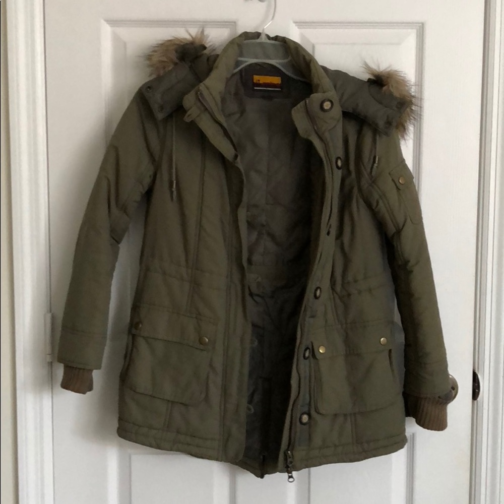 Green winter jacket